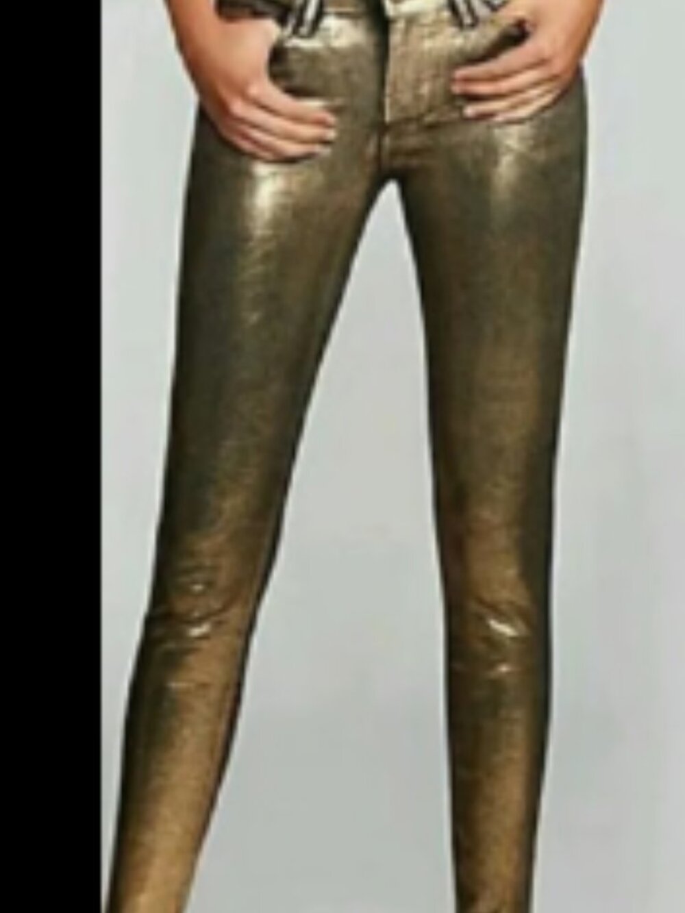 Juicy Couture Metallic Rose Gold Jeggings